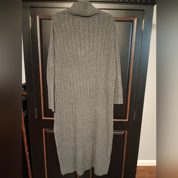 Loft Ribbed Turtleneck Midi Sweater Dress - Picture 2 of 8